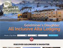 Tablet Screenshot of goldminersdaughterlodge.com